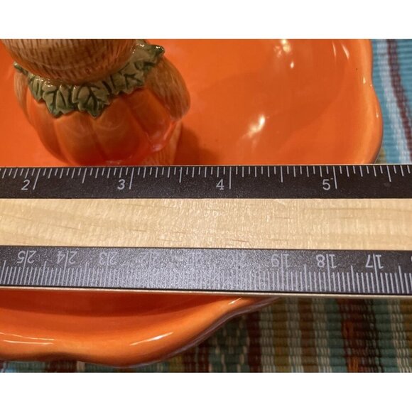 Papel Giftware Teddy Bear Pumpkin Halloween Holiday Candy Serving Dish - Picture 6 of 7